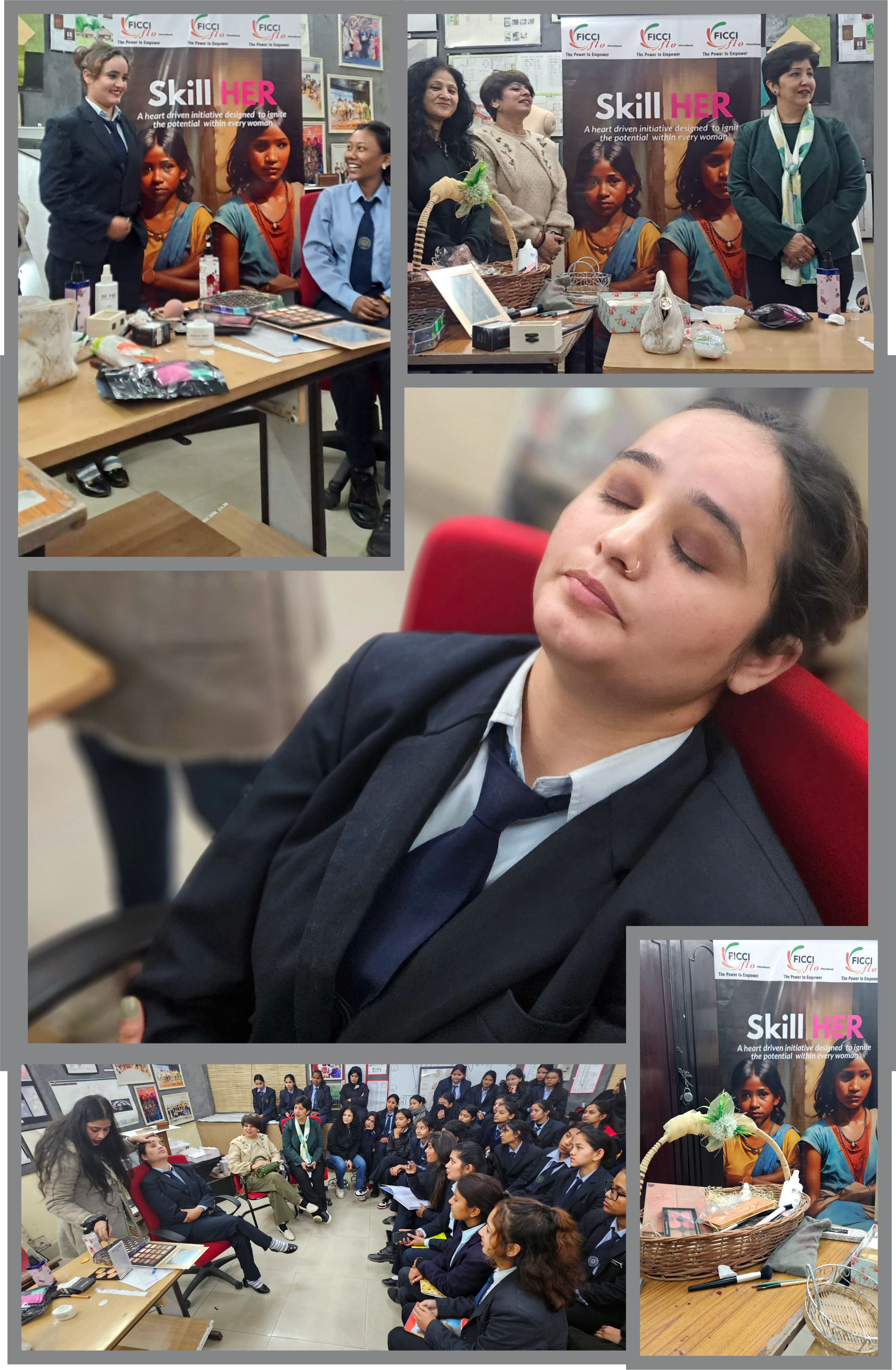 On 19 February 2026, FICCI FLO Uttarakhand conducted a workshop on “Essential Step-by-Step Party Makeup” for the students of HIDT under its Skill Her Initiative – Health and Wellness Series.